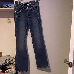 Wallflower Women's Dark Blue Boot Cut Jeans
